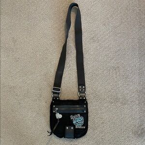 Juicy Couture Black and Silver Crossbody Bag
